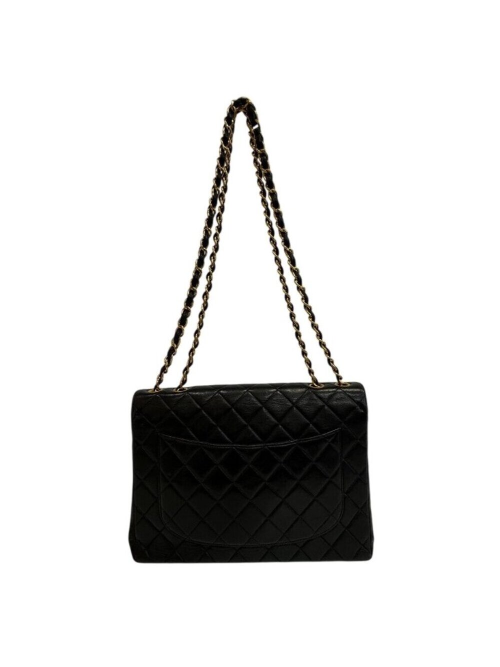 Chanel Maxi Quilted Shoulder Bag Purse Crossbody Black